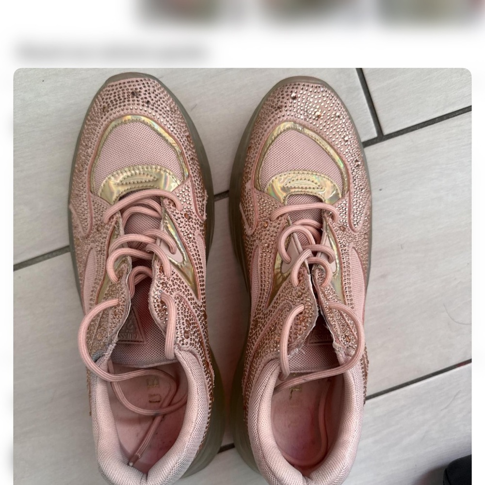 Guess Pink and Gold Women's Sneakers